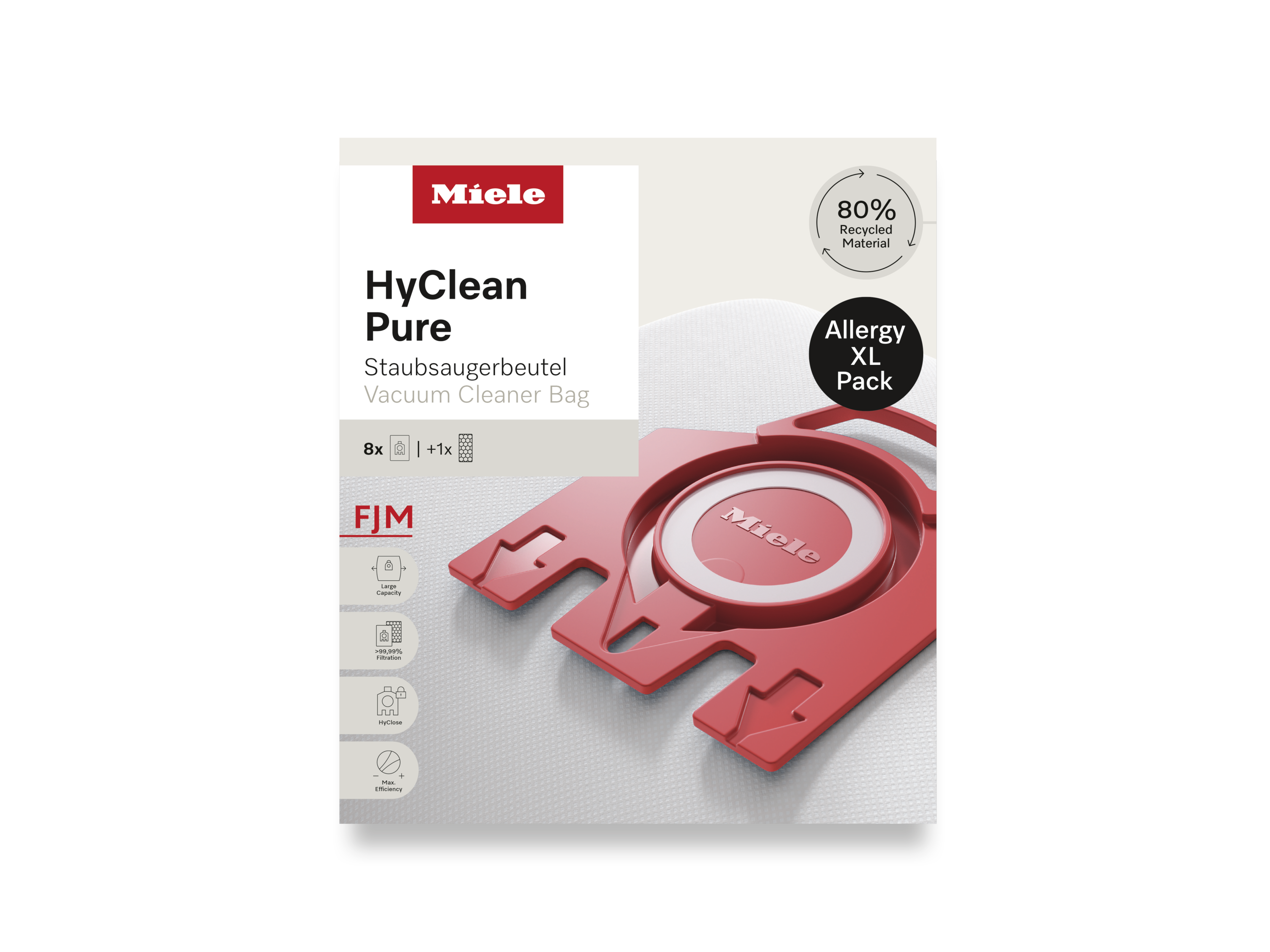 Комплект мешков-пылесборников HyClean Pure FJN Allergy XL Miele купить в Кемерове | Всегда в наличии! | Артикул 12498190 | Официальный сайт