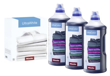 Набор моющих средств для ухода за бельём 3×UltraColor + 1×UltraWhite Miele купить в Кемерове | Всегда в наличии! | Артикул 11518190 | Официальный сайт